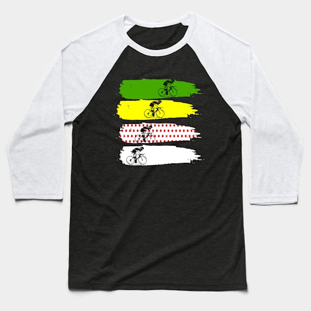 Ciclismo colores TDF Baseball T-Shirt by vintagejoa